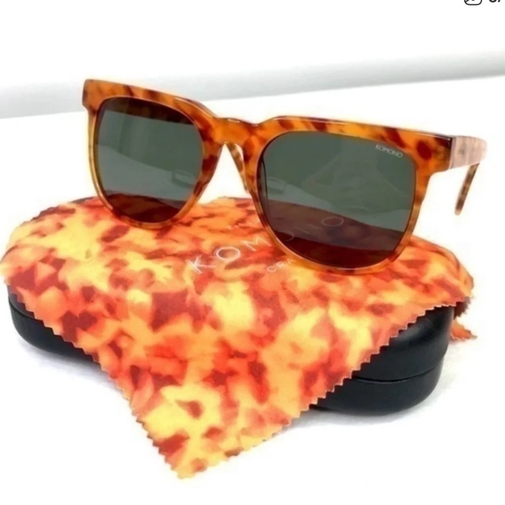 NEW Komono Tortoise Shell Sunglasses brown orange Riviera Caramel Demi